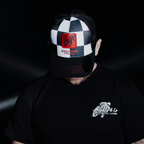 Chequered Flat Track Trucker Hat
