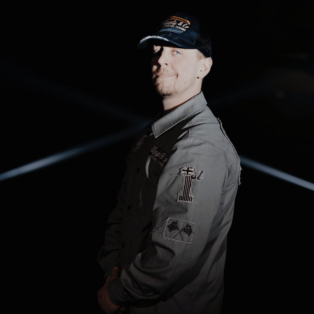 Grey Flattrack Moto Shacket