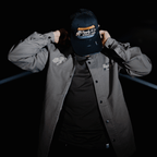 Grey Flattrack Moto Shacket