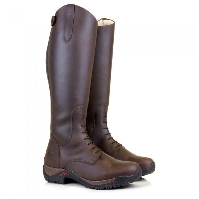 Nebraska Wool-lined Long Riding Boots - Brown