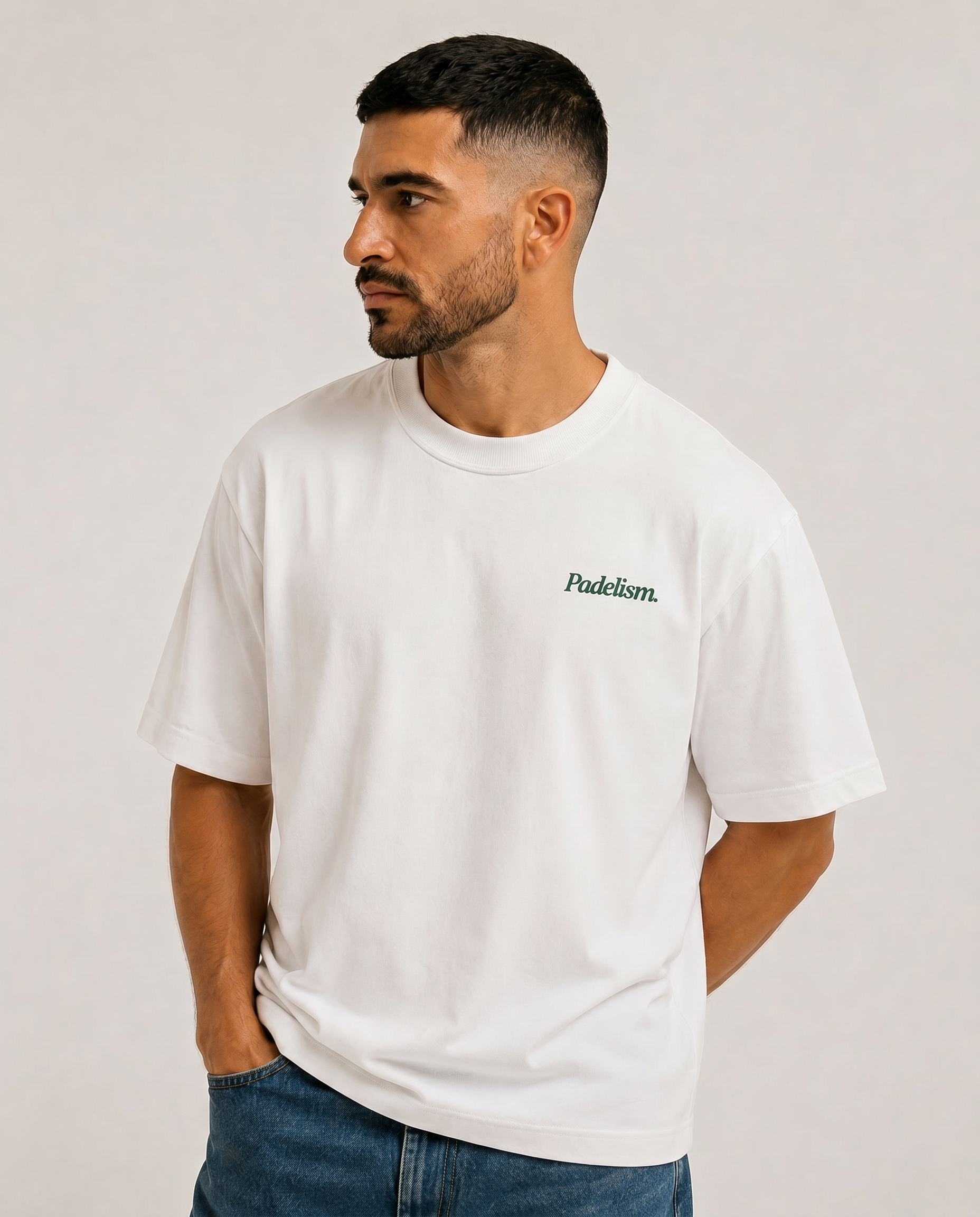 Padel & Pizza - Heavyweight T-Shirt White