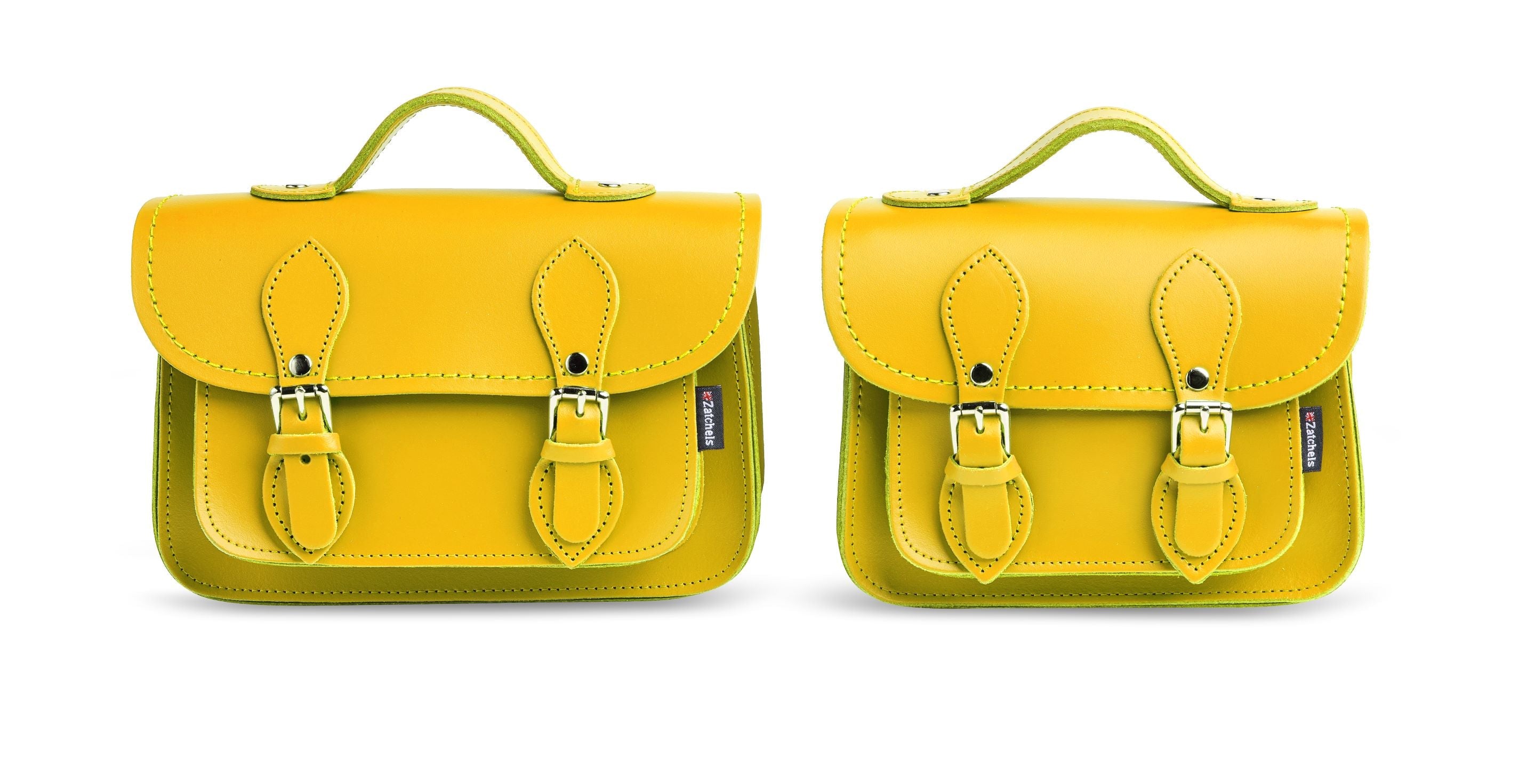 Handmade Leather Micro Satchel - Pastel Daffodil Yellow Plus