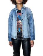 Rare Original Vintage 1980's Biba Blue Denim Jacket UK 8 - 14