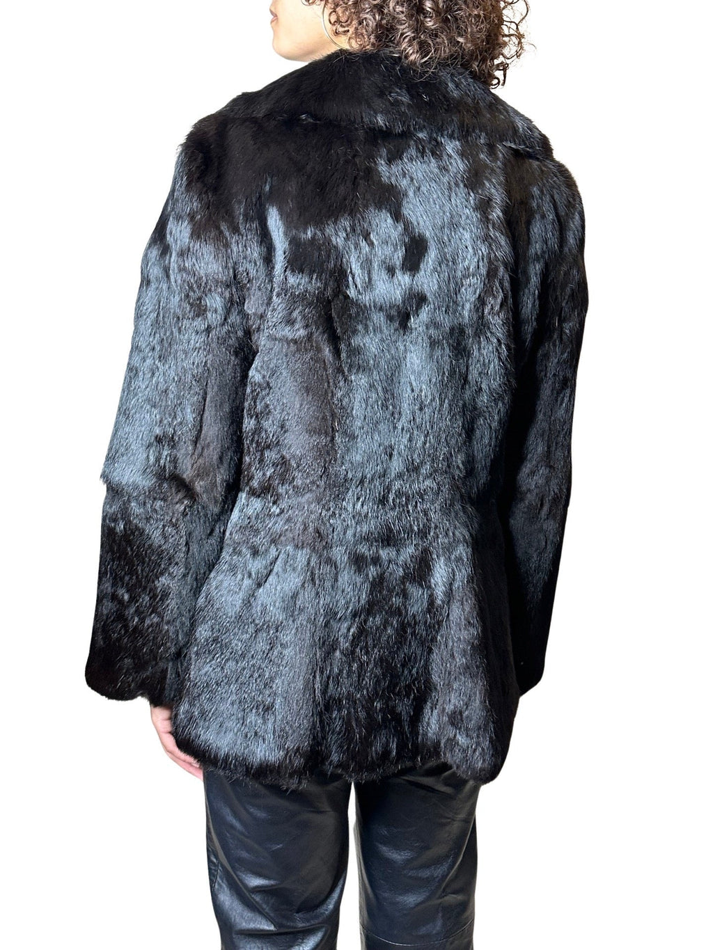 Original Vintage 1970's Dark Brown Fur Coat UK 8 - 14