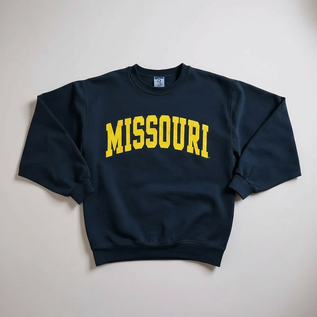 Vintage Jerzees Missouri College Sweatshirt Black Small