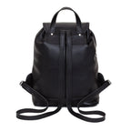 Soft Leather Backpack - Black & White Striped
