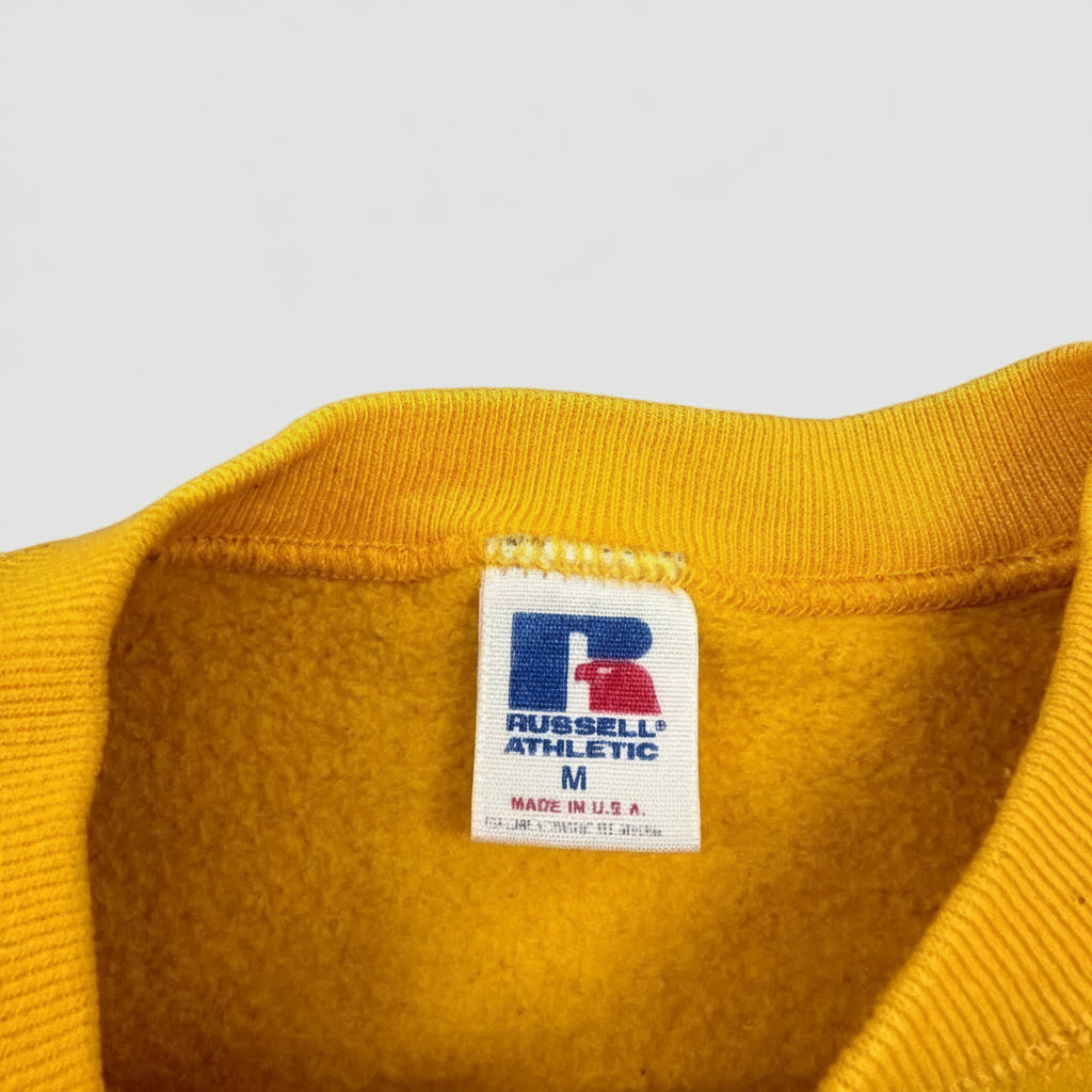 Vintage Russell Athletic Michigan Sweatshirt Yellow Medium