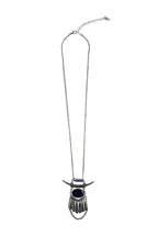 Sparrow Horn And Stone Necklace Silver