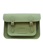 Handmade Leather Satchel - Sage Green
