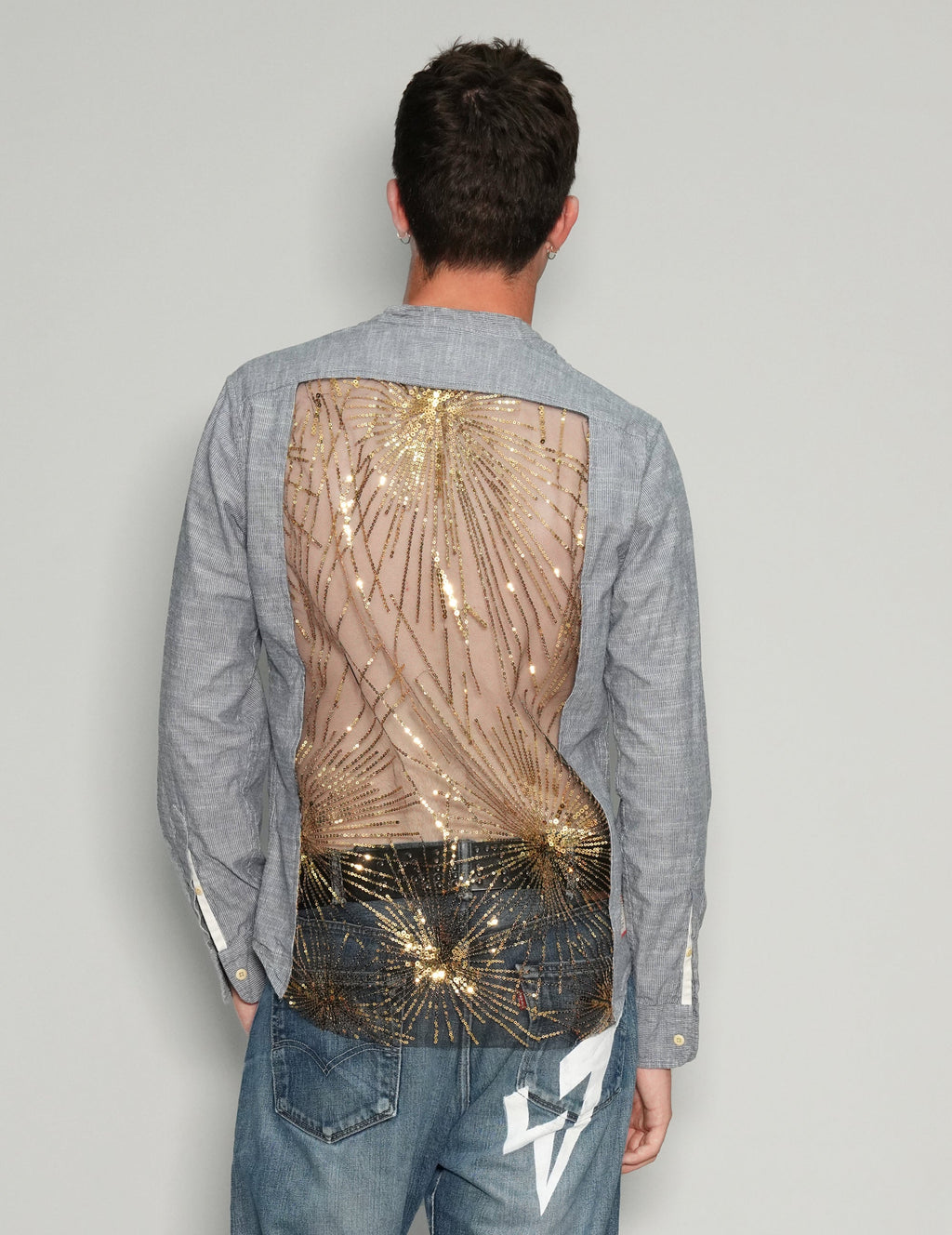 Party Back Granddad Collar Shirt