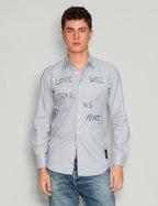 'Love Will Tear Us Apart' Light Blue Shirt