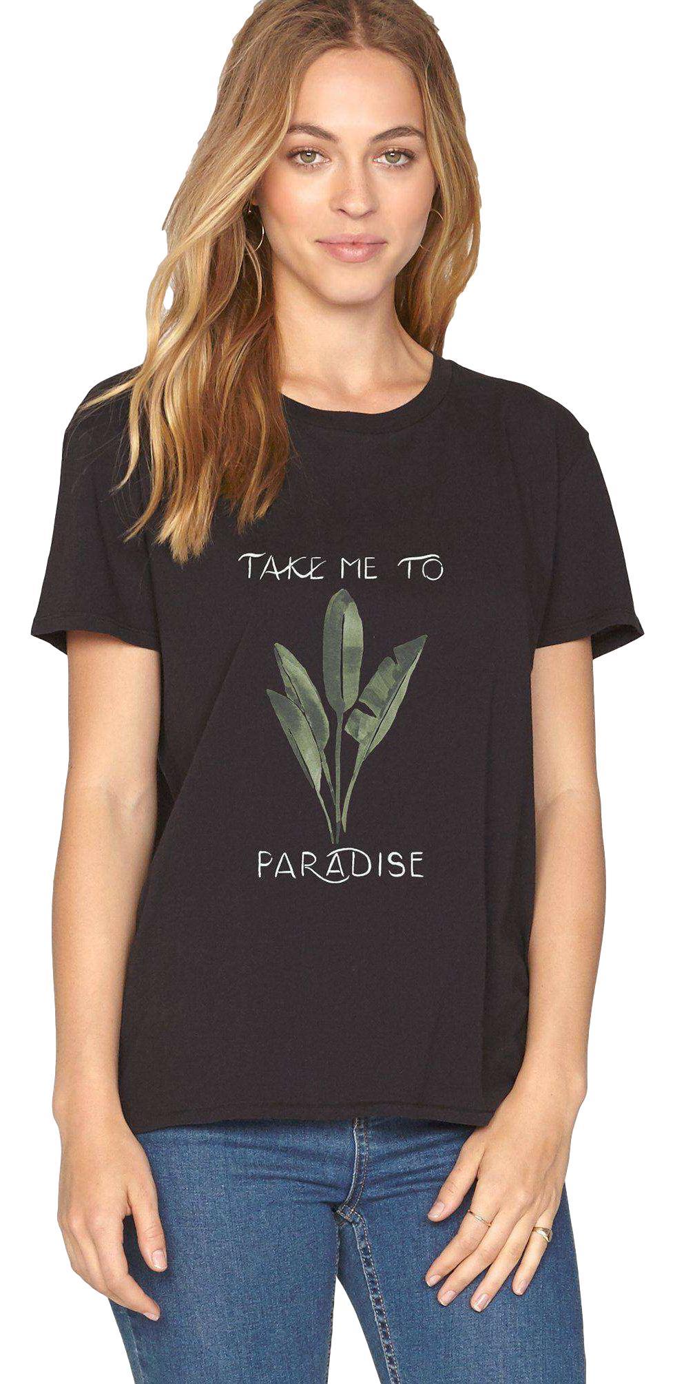 Amuse society tee shirt So frond of you Black L