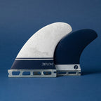 Deflow Speed Quad fins White Blue single tab M