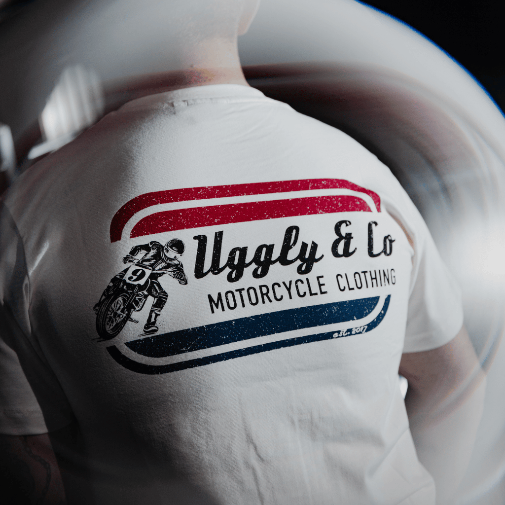 White Flattrack Tee