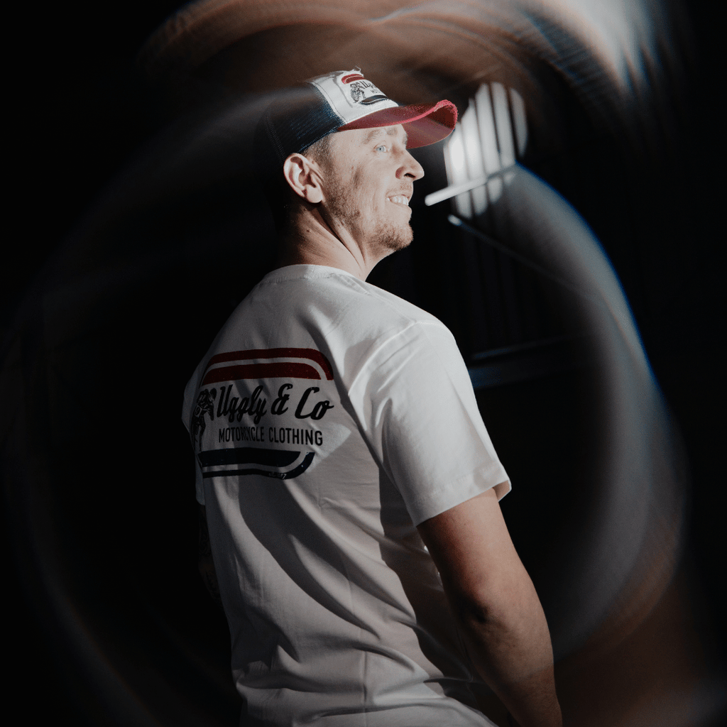 White Flattrack Tee
