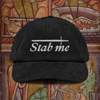 stab me - corduroy hat Black