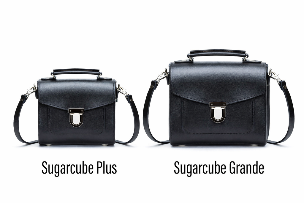 Handmade Leather Sugarcube Handbag - Zebra