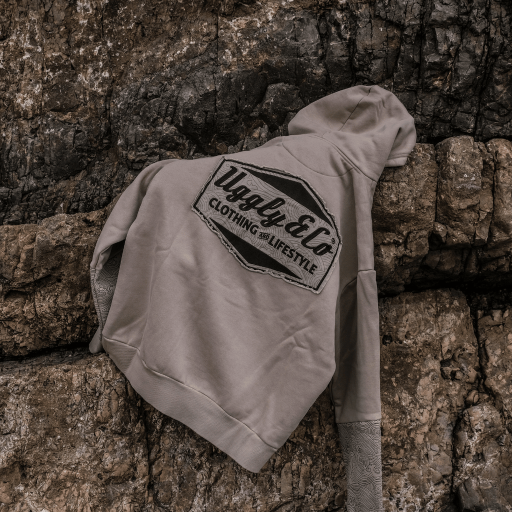 Beige Surf Diamond Hoodie