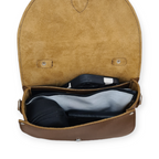Handmade Tannery Leather Saddle Bag - Tan