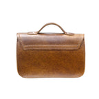 Handmade Tannery Leather and Tweed Cross Body Micro Satchel Plus - Tan