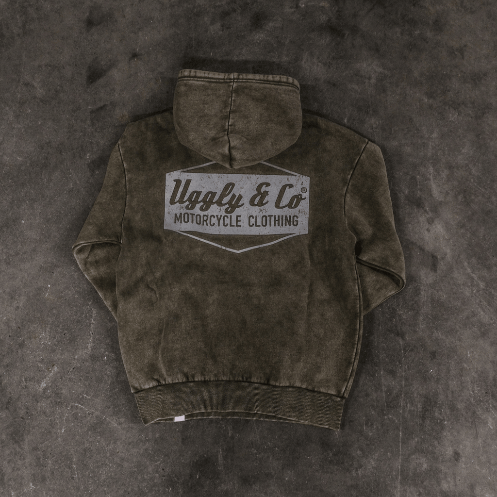 Green Diamond Acid Wash Hoodie