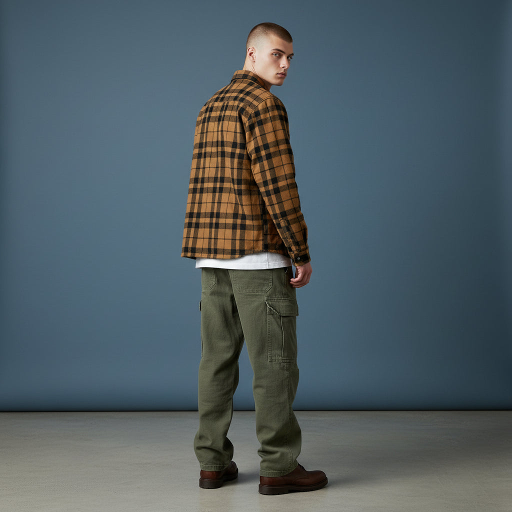 Carhartt Relaxed Fit Flannel Sherpa-Lined Shirt Jacket