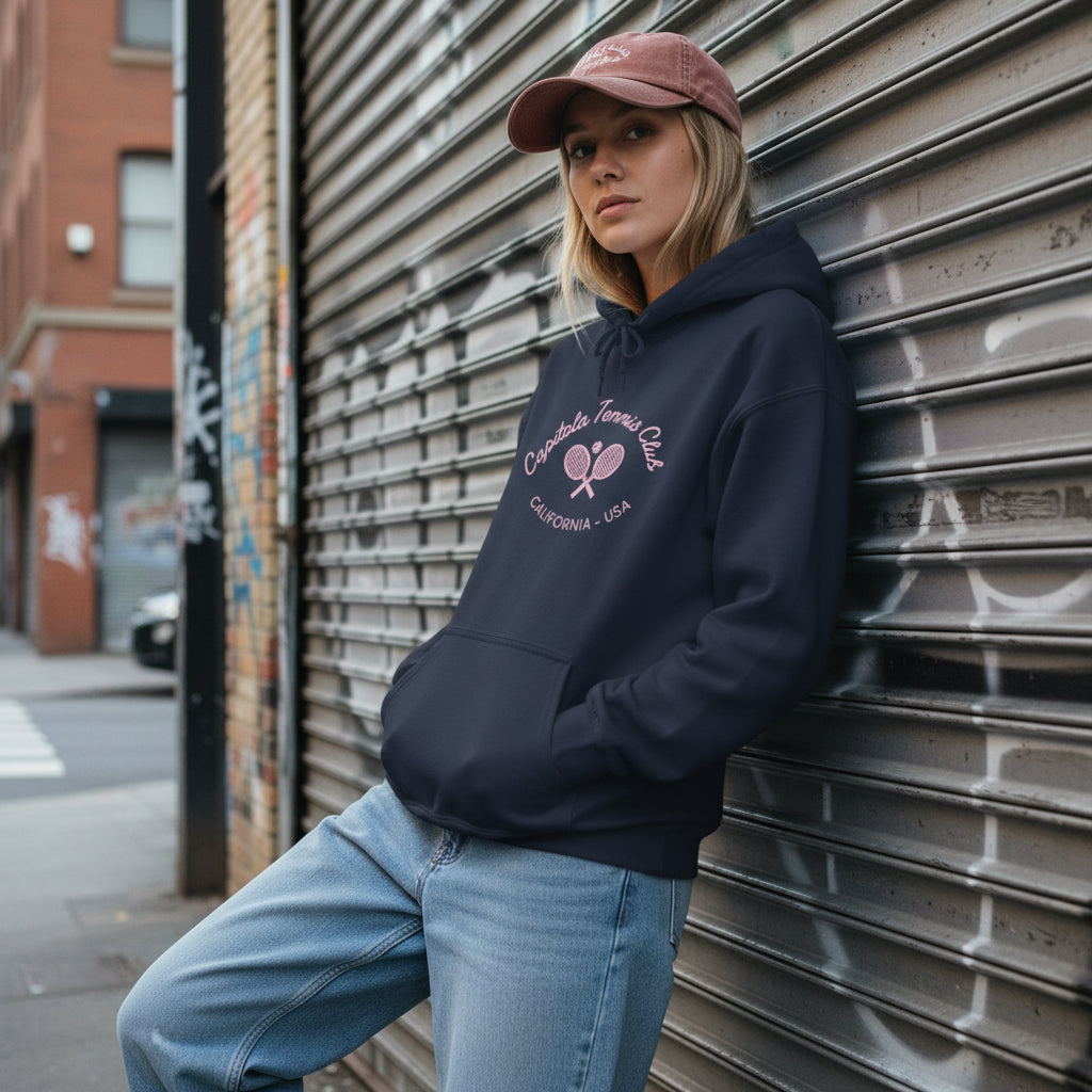 Brag Vintage Capitola Tennis Hoodie Navy