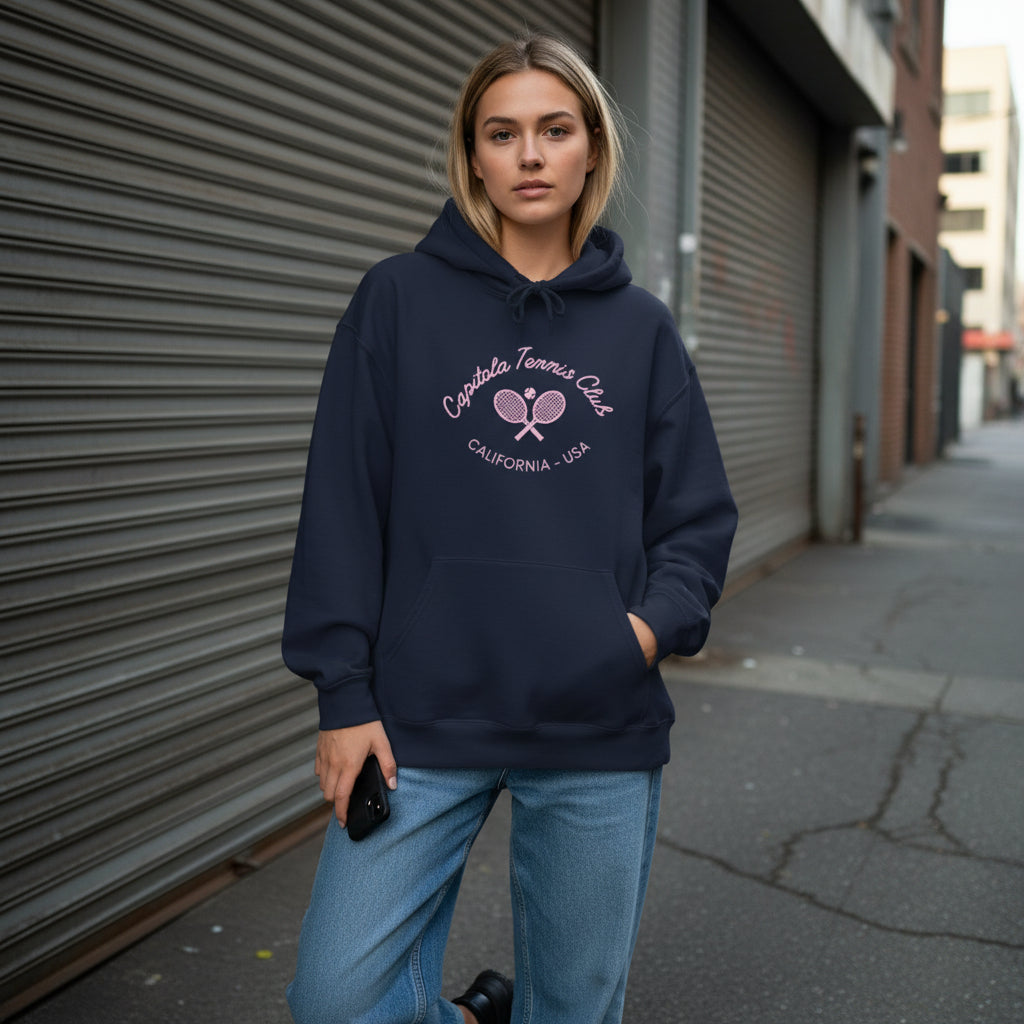 Brag Vintage Capitola Tennis Hoodie Navy