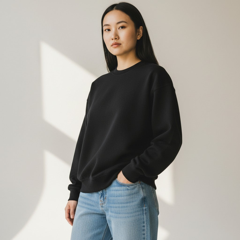 Brag Vintage Wasatch Utah Eagle Sweatshirt Black