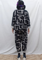 Organic Cotton & Linen Shirt - Galaxy Black & White