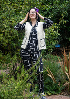 Organic Cotton Terry Reversible Gilet - Galaxy