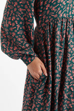 Louche Zura Mushroom Magic Print Long Sleeve Mini Dress