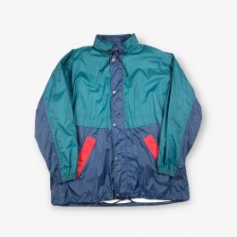 80s Tri-Color Block Windbreaker - Men's Small, Women's Medium | Vintage  Colorful Zip Up Retro Lightweight Jacket