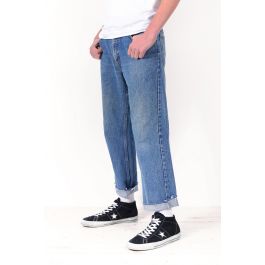 LEVI'S Distressed Raw Cut Hem Straight Leg Skater Jeans | Vintage