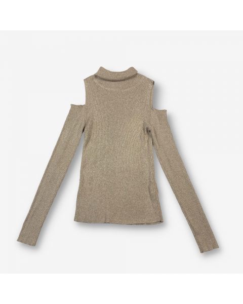 Y2K Papillonne Knit Jumper Gold Small