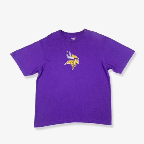 Vintage REEBOK Minnesota Vikings NFL Graphic T-Shirt Purple XL