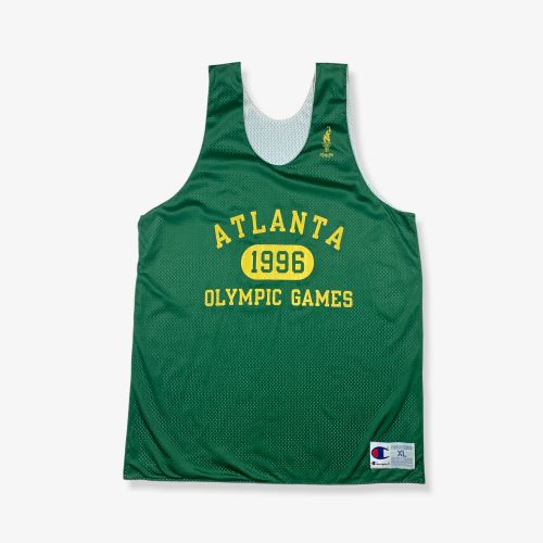 Vintage CHAMPION Atlanta 1996 Olympic Games Training Vest Green XL