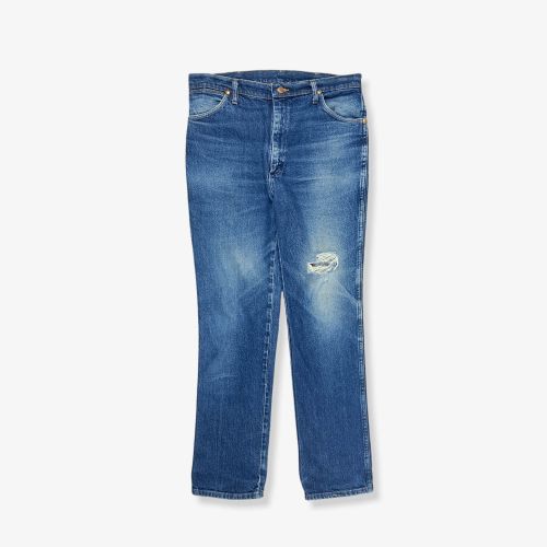 Vintage WRANGLER Distressed Straight Leg Jeans Dark Blue W36 L32