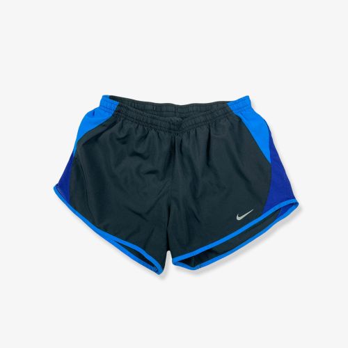 Vintage NIKE Running Sport Shorts Black/Blue Small