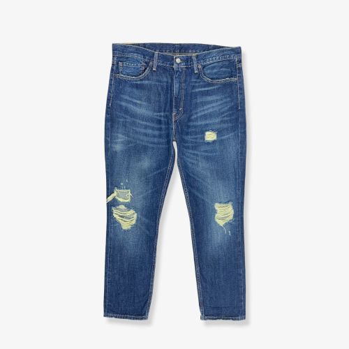 Vintage LEVI'S 511 Distressed Slim Skinny Fit Jeans Dark Blue W38 L30
