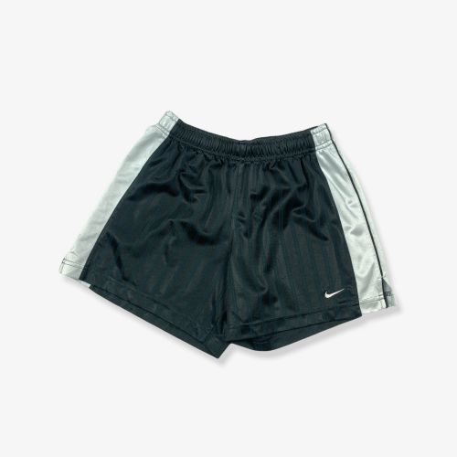 Vintage NIKE Striped Running Sport Shorts Black XS