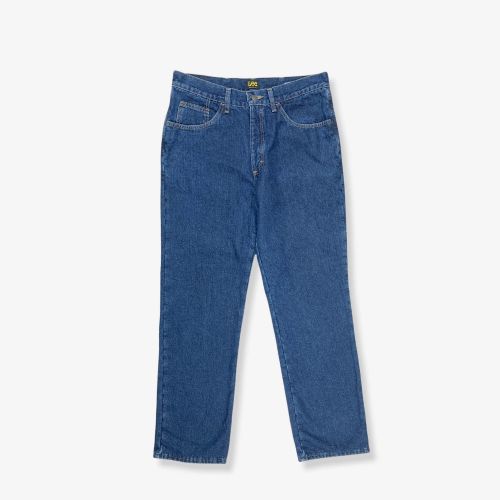 Vintage LEE Fleece Lined Relaxed Fit Jeans Dark Blue W34 L32