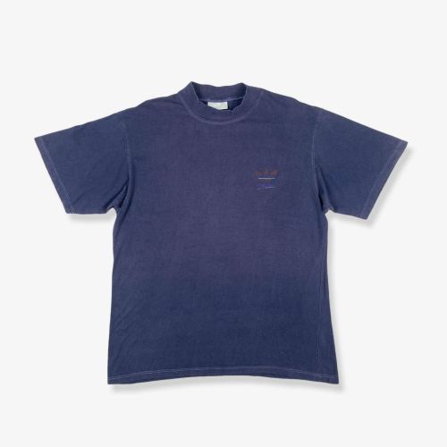 Vintage 90's ADIDAS Logo T-Shirt Navy Blue XL
