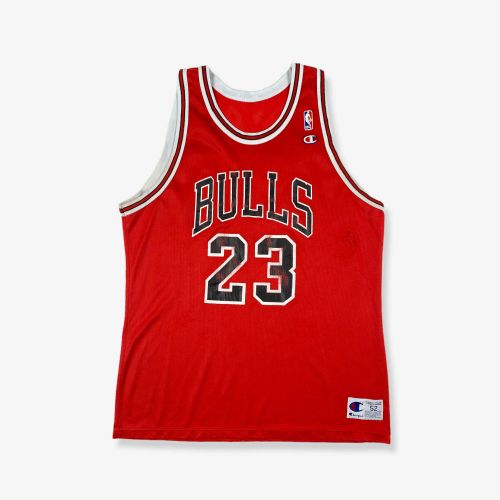 Vintage CHAMPION NBA Chicago Bulls Jordan Basketball Jersey Red 2XL