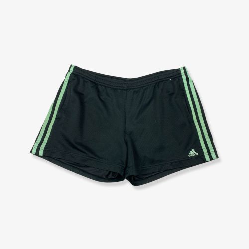 Vintage ADIDAS Running Sport Shorts Black/Green Large