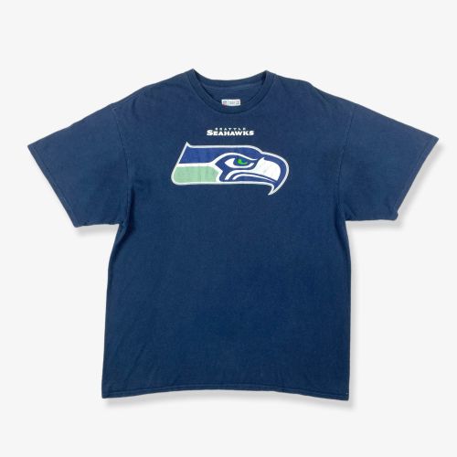 Vintage NFL Seattle Seahawks Sherman T-Shirt Navy Blue XL