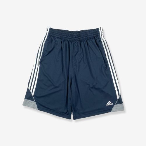 Vintage ADIDAS Sports Shorts Navy Blue/Grey Large