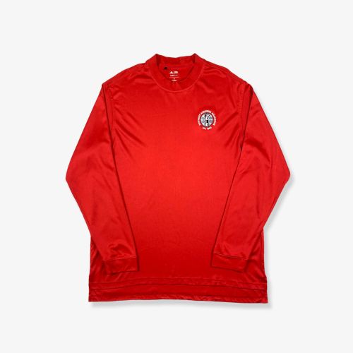 Vintage ADIDAS NEAA Long Sleeve T-Shirt Red XL