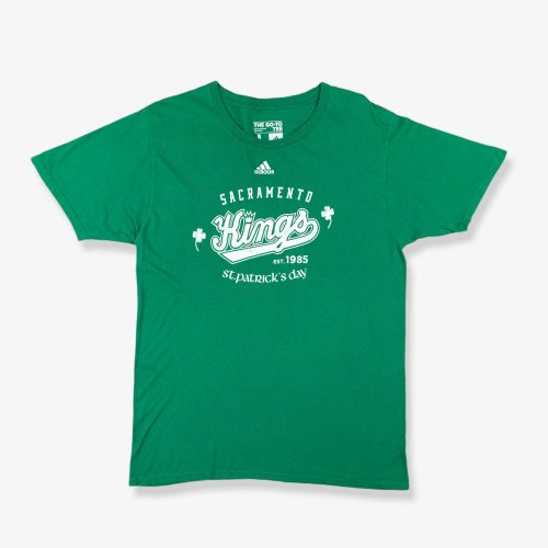 Vintage ADIDAS NBA Sacramento Kings T-Shirt Green Large