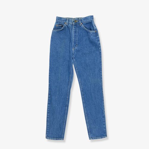 Vintage LEE Petite Straight Leg Boyfriend Fit Jeans Mid Blue W23 L30